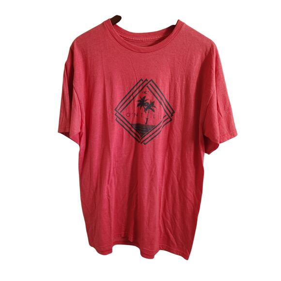 O Neill T Shirt Red Mens Size Large - Picture 1 of 3